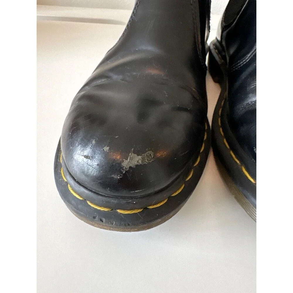 Dr Martens Chelsea Boots  2976 Unisex Mens 6 Women's 7 Black Boots